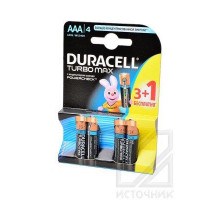 DURACELL TURBO MAX LR03 3+1 шт BL4
