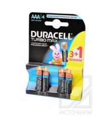 DURACELL TURBO MAX LR03 3+1 шт BL4