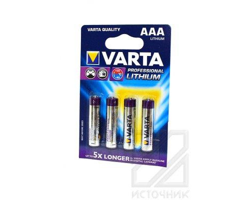 VARTA PROFESSIONAL LITHIUM 6103 FR03 BL4