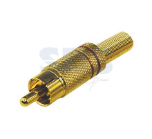 РАЗЪЁМ штекер RCA Металл пайка ZN Чёрные/Красные GOLD PROCONNECT