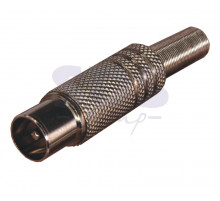 РАЗЪЁМ штекер TV никель c пружиной PROCONNECT