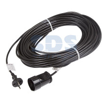 Удлинитель шнур 30м (1 роз.) 2х0.75 черный REXANT (Сделано в РОССИИ)