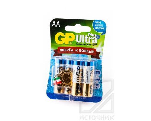 GP Ultra Plus 15AUPGR-2CR6 LR6 + брелок Медаль BL6