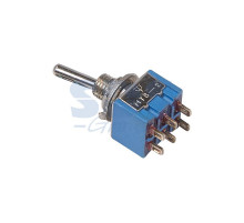 Тумблер 250V 3А (6c) ON-OFF-ON двухполюсный Micro (MTS-203)