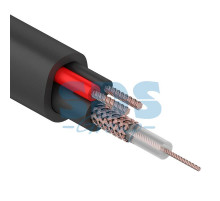 Кабель для видеонаблюдения КВК-П-2 + 2х0,75мм², (М), 305м., черный, OUTDOOR REXANT