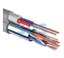 Мульти-кабель FTP 4PR 24AWG CAT5e + 2х0.75мм²., 200м., серый REXANT