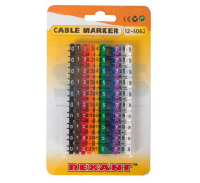 Маркер кабельный 0-9 комплект в блистере (от 4 до 6 мм) REXANT