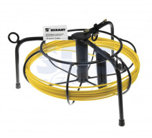 Протяжка кабельная (мини УЗК в металлической касете), 10м, стеклопруток, d=3мм, латунный наконечник, заглушка.