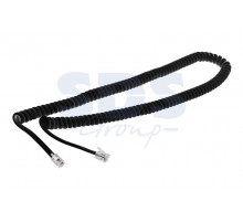 Шнур витой трубочный 7М телефонный черный REXANT