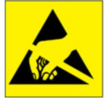 Vermason 242140. Самоклеящиеся ярлыки желтого цвета с маркировкой ESD (50Х50мм). 