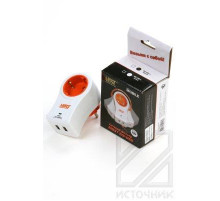 MOST MOBILE MS-USB бел. 1 розетка (16А)+ 2 USB-порта для зарядки (1А) BL1