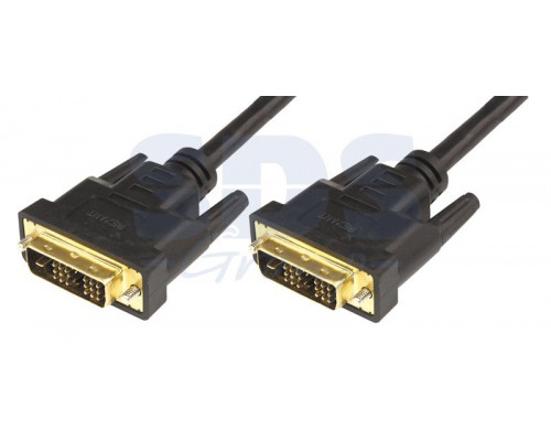 Шнур DVI-D - DVI-D 5M gold с фильтрами REXANT