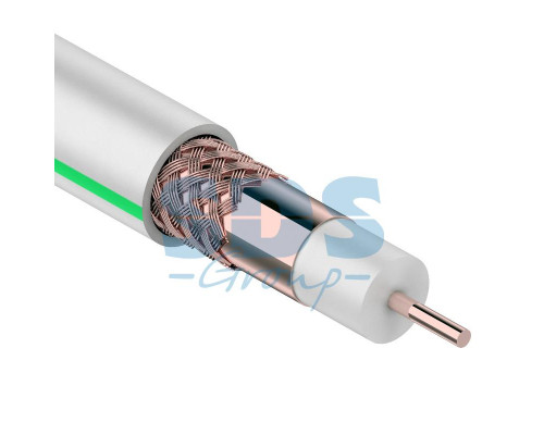 Кабель SAT 703B+Cu/Cu/Cu, (75%), 75 Ом, 50м., белый REXANT