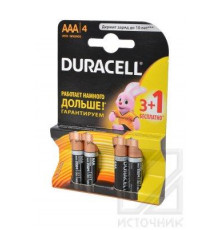 DURACELL LR03 3+1шт BL4