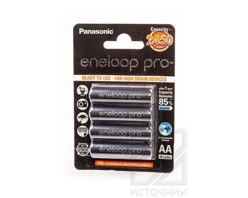 Panasonic eneloop pro BK-3HCCE/4BE 2450mAh AA BL4