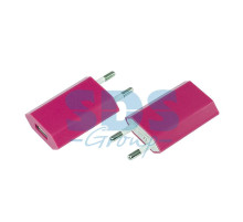 Сетевое зарядное устройство для iPhone USB (СЗУ) (1 000mA) розовое