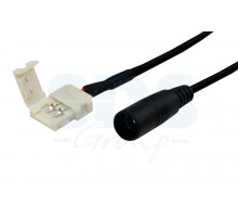 Коннектор питания с джеком для одноцветных светодиодных лент шириной 8 мм.