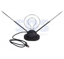RX-105 антенна комнатная телескопическая на подставке с кольцом VHF, UHF, 47-860 MHz REXANT