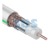 Кабель SAT 703 B, Cu/Al/Cu, (64%), 75 Ом, 100м., белый CABLETECH