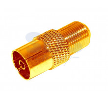 ПЕРЕХОД гнездо F - гнездо TV GOLD REXANT