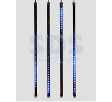 Сосулька светодиодная 80 см, 9,5V, двухсторонняя, 48х2 светодиодов, пластиковый корпус черного цвета, цвет светодиодов синий