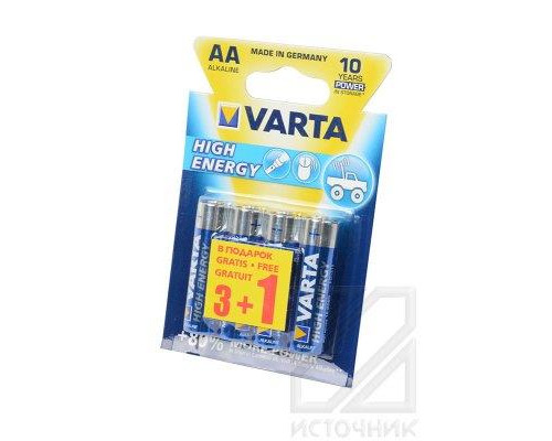 VARTA HIGH ENERGY 4906 LR6 3+1 шт BL4 NEW