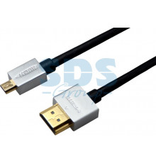 Шнур HDMI - micro HDMI gold 1.5М Ultra Slim (блистер) REXANT