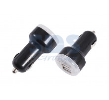 Автозарядка в прикуриватель 2хUSB с индикацией (АЗУ) (1 000+2 100mA) черная