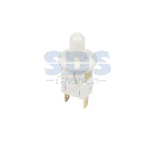 Выключатель-кнопка 250V 2.5А (2с) ON-(OFF) Б/Фикс белый (PBS-19С2) (мебельная)