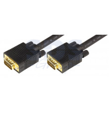 Шнур VGA plug - VGA plug 15М gold с ферритами REXANT