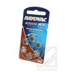 RAYOVAC ACOUSTIC SPECIAL 312 BL6