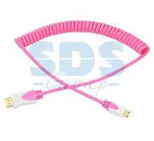 Шнур HDMI - mini HDMI 2М розовый витой REXANT