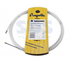 Протяжка кабельная (мини УЗК в бухте), 10м, нейлон, d=3мм, латунный наконечник, заглушка.