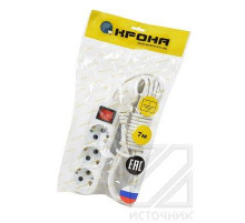 КРОНА КБ335007-Б РС-3/зем+выкл (У16-001УХЛ4) 7м (ПВС 3х0,75)  BL1