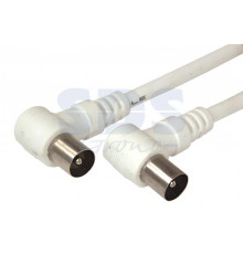 Шнур TV Plug - TV Plug 1.5М Угловой Белый REXANT