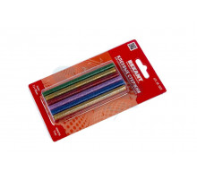 Клей малый 7/100мм Цветной с Блестками (12шт/уп) Блистер REXANT