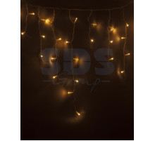 Гирлянда Айсикл (бахрома) светодиодный, 4,8 х 0,6 м, белый провод, 220В, диоды тепло-белые, NEON-NIGHT