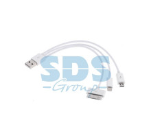 USB кабель 3 в 1 micro USB/iPhone 4/iPhone 5 шнур 1M