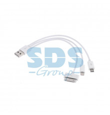 USB кабель 3 в 1 micro USB/iPhone 4/iPhone 5 шнур 1M