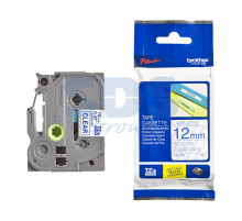 TZE133 ЛЕНТА 12MM СИНИЙ НА ПРОЗРАЧНОМ