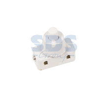 Выключатель-кнопка 250V 2А (2с) ON-OFF белый (PBS-17A) (для настольной лампы)