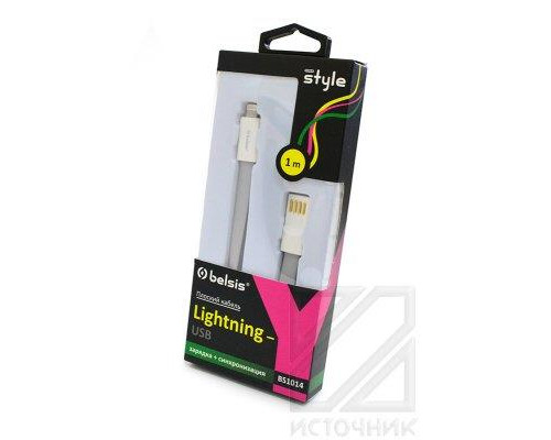 Belsis style BS1014 Lightning-USB, серый, 1м зарядка+синхронизация BL1