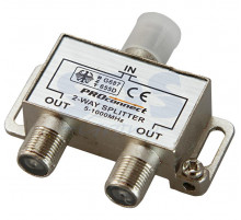 ДЕЛИТЕЛЬ ТВ х 2 под F разъём 5-1000 МГц PROCONNECT