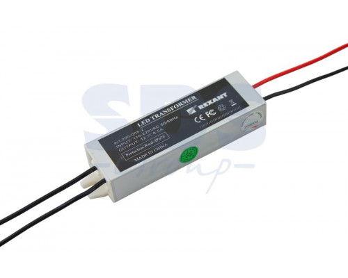 Источник питания 110-220V AC/12V DC, 0,5А, 5W с проводами, влагозащищенный (IP67)