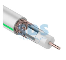 Кабель SAT 703B+Cu/Al/Cu, (75%), 75 Ом, 10м., белый REXANT