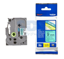 TZE721 ЛЕНТА 9MM ЧЕРНЫЙ НА ЗЕЛЕНОМ