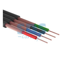 Кабель ШГЭС, 4 жилы, плоский, черный, 100 м., REXANT