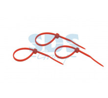 Хомут nylon 100 х 2.5 мм 25шт красный REXANT