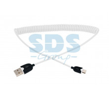 USB кабель универсальный microUSB шнур витой 1,5М белый REXANT