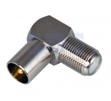 ПЕРЕХОД гнездо F - штекер TV угловой PROCONNECT